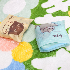 Biểu tượng tùy chỉnh dễ thương mở rộng gấp Tote Túi Ripstop tái sử dụng có thể gập lại gấp Tote Polyester Nylon Túi mua sắm - Product Image 4