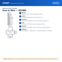 Contacteur modulaire domestique Chint NCH8G 20A 25A 40A 63A 1P 2P 4P 2NO 2NC 230V 400V pour rail DIN, conforme IEC EN 61095