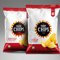 Sacs d'emballage personnalisés en plastique et aluminium pour aliments secs, frites croustillantes, snacks, chips de pommes de terre