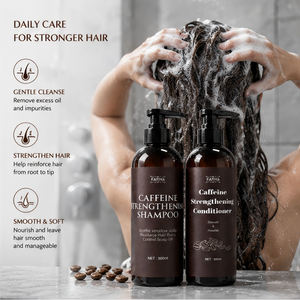 FATIYA Shampoing fortifiant à la caféine 500 ml Anti-chute de cheveux Pour tous types de cheveux Unisexe - Product Image 2