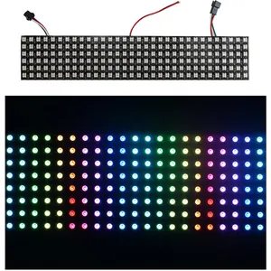 Layar Panel Lampu Piksel Led 16X16 8X32 256, Layar RGB Fleksibel DC 5V WS2812B Satu Potong