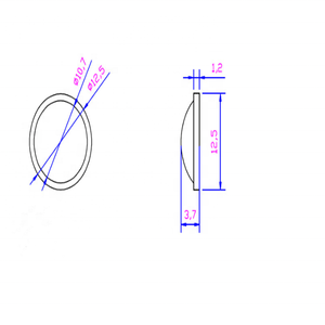 재고 제조 광학 12.5mm PMMA 아크릴 led plano 볼록 렌즈 - Product Image 1