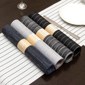 Mode hôtel restaurant 180cm thanksgiving changeant <span class=keywords><strong>bambou</strong></span> <span class=keywords><strong>chemin</strong></span> de <span class=keywords><strong>table</strong></span> pour les mariages - Product Image 4