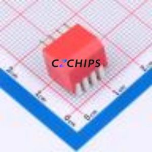 DP-04RP DIP Switch Through hole Component (THT) Switch Piano Key 4 2.54mm Red - Product Image 2