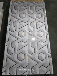 Sonsill 高光UV涂层PVC大理石层压板3毫米4x8英尺PVC墙板室内背景墙批发 - Product Image 1