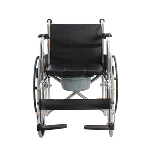 Silla de ruedas manual AUFU FS609LU de aleación de aluminio con asiento de inodoro para ancianos y discapacitados - Product Image 2