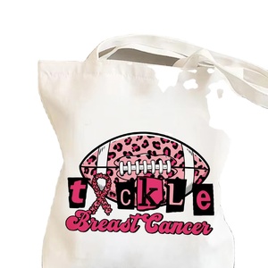 Sacola do câncer de mama Bolsa feminina Bolsa cosmética Lona Grande capacidade Bolsa compras Viagem - Product Image 1