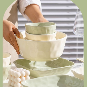 Nordic Style <strong>Cream</strong> Cutlery Dish Suit Simple Ceramic Tableware Set for Housewarming <strong>Gift</strong> Wholesale - Product Image 6