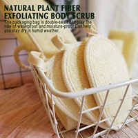 Pouf en ramie naturel, épurateur de bain, douche biodégradable, luffa, luffa, éponge, gant exfoliant pour le corps, emballé en vrac