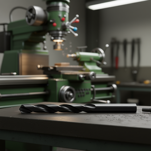 Broca helicoidal HSS de 6.4 mm y 101 mm de longitud, serie corta negra para máquinas herramienta - Product Image 3