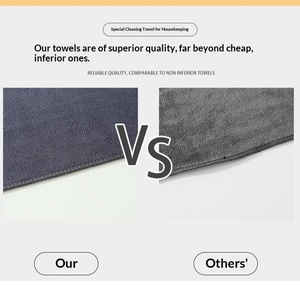 ผ้าไมโครไฟเบอร์สำหรับทำความสะอาดบ้าน ขายส่ง ผ้าเช็ดรถ ผ้าเช็ดครัว หนา สีพื้น ซึมซับดี ไม่เป็นขุย - Product Image 2