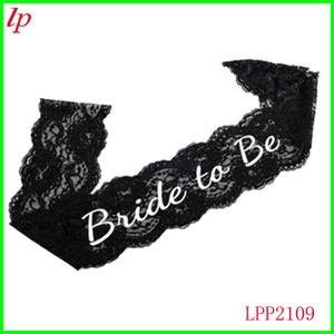 Lace <b>Bride</b> To Be <b>Sash</b> For Bachelorette Wedding Party Red Black LPP2108 - Product Image 3