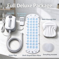Machine de massage à bulles pour baignoire intérieure pour adultes, ensemble de tapis de massage à bulles électrique portable avec télécommande filaire