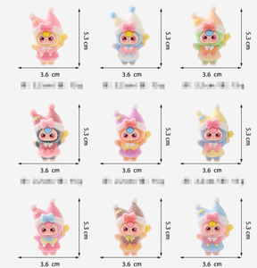 Adorables figurines de dessins animés pour enfants, ornements 3D floqués, sacs surprises mystérieux à trois personnages, collection de jouets pour enfants en capsule - Product Image 4