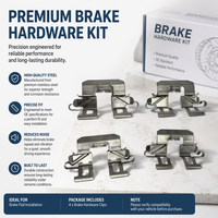 D1161 Kit de réparation de plaquette de frein Anti-bruit Kits d'accessoires de disque de frein Clip en acier inoxydable pour Mazda / Ford 6E5Z-2200-B