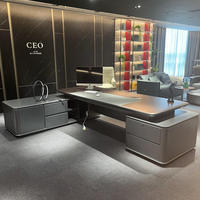 Bureau de direction modulaire en forme de L, mobilier commercial moderne de haute qualité en bois massif