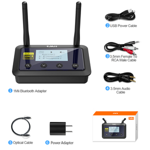 Transmisor y receptor de audio inalámbrico estéreo 1Mii B03Pro + con transmisor receptor <span class=keywords><strong>Bluetooth</strong></span> Aptx-LL/HD y LDAC para altavoz de TV - Product Image 6