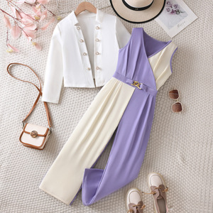 Collection Automne 2025 : Vêtements Coréens en Gros pour Enfants – Manteau à Manches Longues et Combinaison Sans Manches (2 pièces) pour Adolescentes - Product Image 1