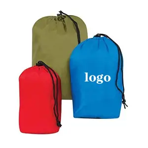 Logotipo personalizado resistente e durável lavanderia fitness viagem esportes nylon saco extra grande cordão impermeável