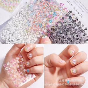Autocollants pour ongles en forme de cœur 3D, imperméables, ultra fins, à paillettes, autocollants auto-adhésifs pour la décoration des ongles, pour la manucure - Product Image 2