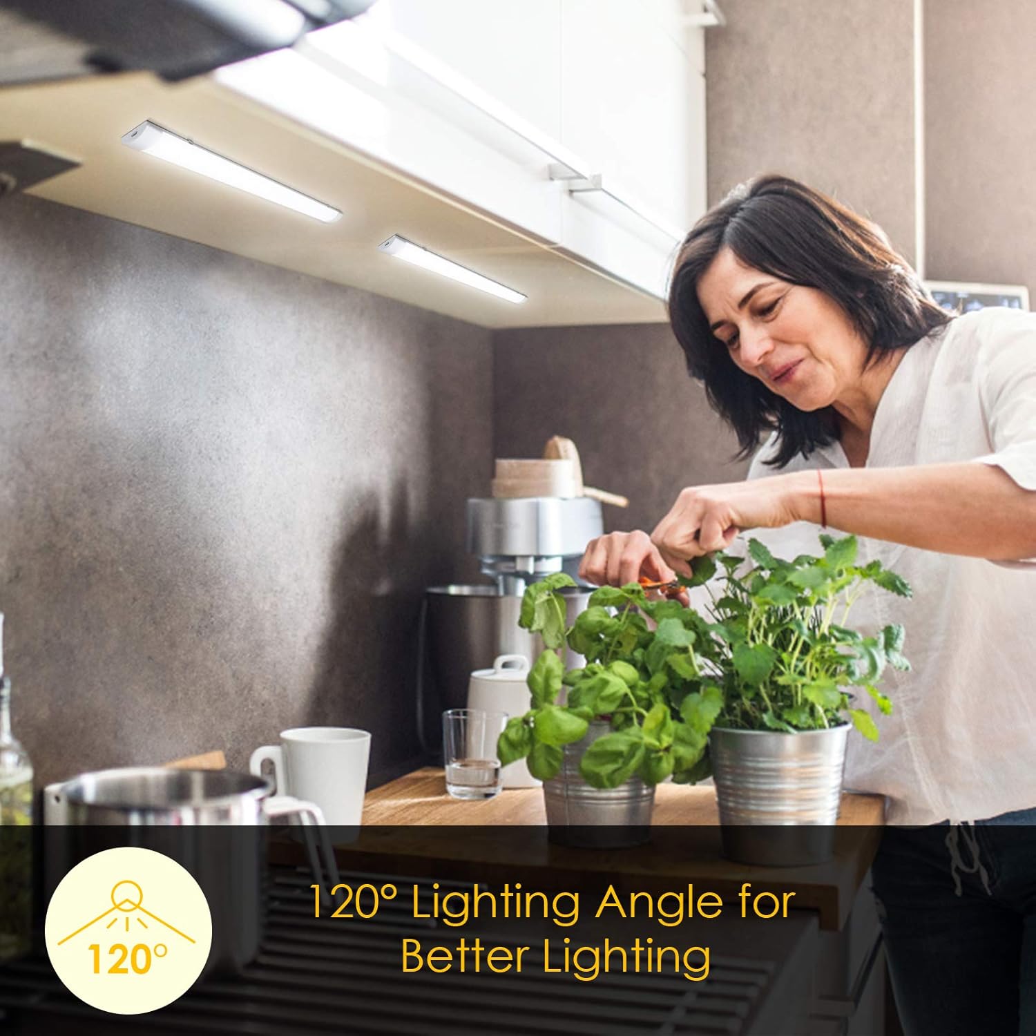 CECAYLIE 36W LED Wet Room Light 120cm 4000K 3060lm IP65 Waterproof Fluorescent Tube Light