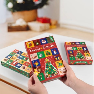 Coffret Cadeau Mystère en Papier Calendrier de l'Avent de Noël 24 Jours Petite Boîte Surprise de Noël Amusante Faite Maison avec Chocolats et Snacks - Product Image 2