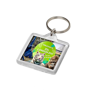 Clear Blank Transparent Custom Printed Key Chain DIY Photo Frame Acrylic Keychain Wholesale Sublimation Epoxy Acrylic Keyring