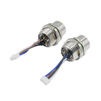 Conectores M12 Hembra 8 pines Terminal Arnés de cables Enchufes de cable de aviación Montaje en panel M12 Conector impermeable codificado en X con cable