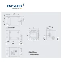 Caméra industrielle à balayage de zone CMOS Basler Ace A2A2840-86cm avec capteur IMX546, fréquence d'images de 86 images par seconde, résolution de 81 mégapixels