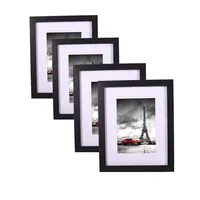 Custom Size Wall Hanging Tabletop Mounted Black A4 MDF Picture Photo Frame