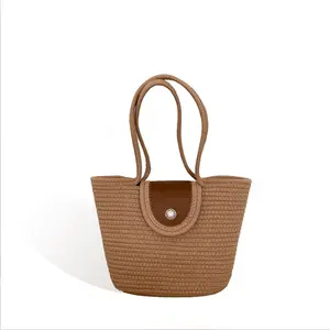 Wholesale Factory Straw Bag Thailand Vocation Big Capacity Summer Shoulder Beach Bags For Ladies And Girls