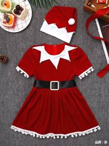 Hot Style Kids Girls Christmas Elf Claus Costume Santa Dress Cosplay Outfits Xmas Fancy Party Set - Product Image 3
