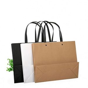 ถุงกระดาษช้อปปิ้งสั่งทำขายส่ง ถุงของขวัญกระดาษคราฟท์พร้อมโลโก้ - Product Image 5