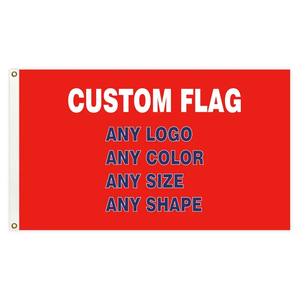 American Pleated Bunting Fan Flag 100D Polyester With 3 Grommets For Indoor and Outdoor Decoration