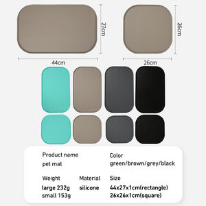 Benutzer definierte Silikon-Haustier matte in Lebensmittel qualität, rutsch feste wasserdichte Katzen hunde fütterung matte, leicht zu reinigen, spülmaschinen fest - Product Image 4