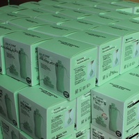 Botol Minum Lipat Silikon Portabel untuk Olahraga Luar Ruangan, Perjalanan, Teleskopik, Gaya Kuno, Kotak Warna