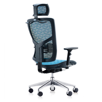 Chaise de bureau ergonomique à dossier moyen Chaise tournante élégante Gestionnaire Pivotant Confort Maille Base en aluminium Chaise de bureau