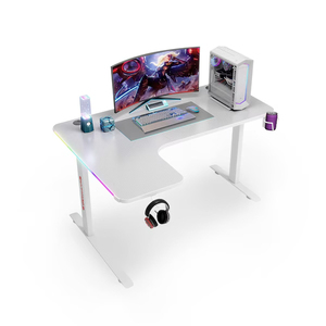 Lớn Máy tính để bàn L hình LED RGB chơi game hiện đại bảng tùy chỉnh chất lượng cao trắng có thể điều chỉnh máy tính chơi Game bảng bàn - Product Image 1