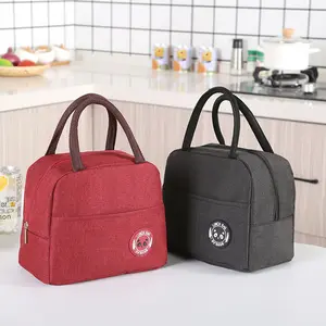 Lunch Bag Thermal Black Insulated Bag Waterproof Cooler Lunch Bag