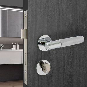 Bộ khóa tay nắm cửa bằng hợp kim kẽm cao cấp, chất liệu đồng thau, kiểu vân nổi, dùng cho cửa nội/ngoại thất, nhiều màu tùy chọn, kèm mặt ốp. - Product Image 4