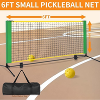 Prix usine 6ftx34in Filet de Pickleball Portable avec sac de rangement pour l'entraînement extérieur intérieur, filet de Pickleball