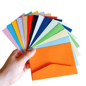 diy קראפט נייר שקית חומר Suppliers-צבעים בוהקים מיני מעטפות diy משולב קרפט נייר מעטפת עבור מכתב נייר גלויות בית ספר חומר