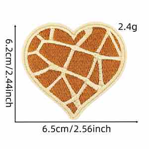 New Iron on Embroidered <b>Black</b> Edge Leopard Stone Pattern Star Heart Patch for Hat <b>Bag</b> Decoration - Product Image 6