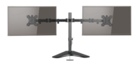 Support de moniteur double avec support de moniteur vertical et bras articulés Support d'écran d'ordinateur pour 2 écrans Bras de moniteur