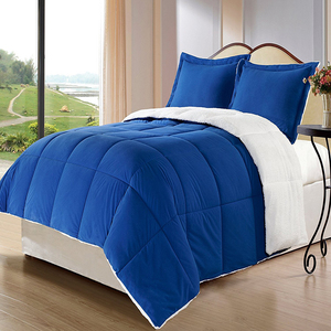European Alpaca Sherpa 3pc Winter Comforter White Lamb <strong>Wool</strong> Filling <strong>Quilt</strong> with Sherpa Blankets Elegant <strong>Quilt</strong> Collection - Product Image 6