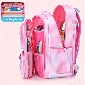 Mochila Escolar Rosa Degradado de Gran Capacidad, Ligera, para Estudiantes de 1º a 6º Grado, Venta al por Mayor y Personalizada - Product Image 5