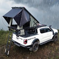 Tente de toit surélevée triangulaire en alliage d'aluminium pour camping et voyages en plein air, montée sur véhicule, compatible avec les camping-cars et les 4x4 tout-terrain