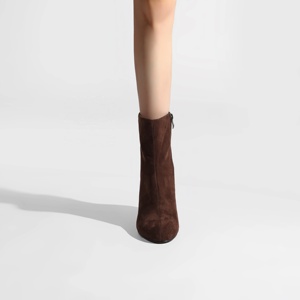 <span class=keywords><strong>Bottines</strong></span> à bout rond en <span class=keywords><strong>daim</strong></span> synthétique pour femmes, <span class=keywords><strong>bottines</strong></span> minimalistes de qualité supérieure, <span class=keywords><strong>bottines</strong></span> polyvalentes multicolores pour l'automne/hiver - Product Image 3