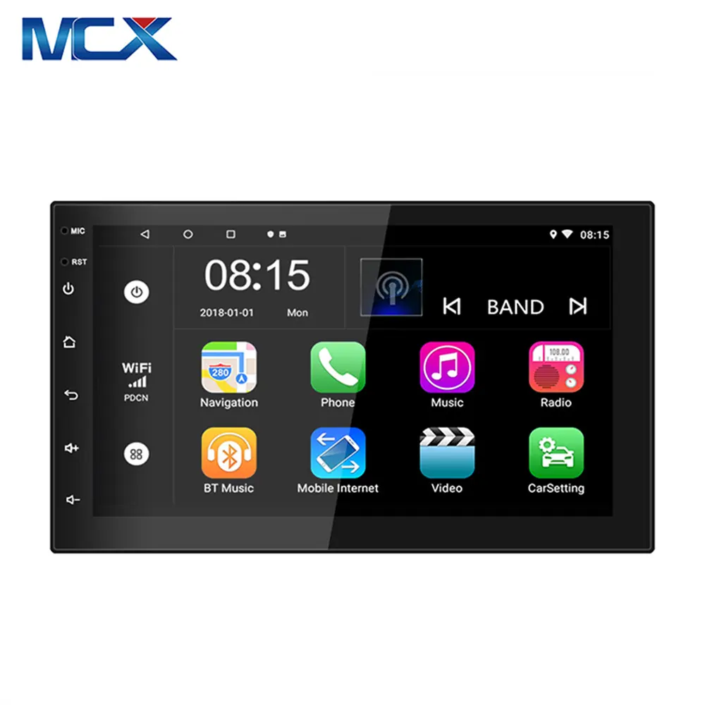 7 Inch Double 2 Din Stereo Android Dvd Player Bt Universal Head Unit Screen with Gps Multimedia Car Radio