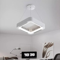 Ventilador de Techo Cuadrado Sin Aspas con Luz y Control Remoto Empotrable Moderno Inteligente y Luz Regulable